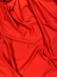 2.2M Poppy Red Stretch Slubbed Scuba Crepe Jersey Dressmaking Fabric - Picture 1 of 1
