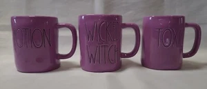 Lot of 3 New Rae Dunn LL WICKED WITCH TOXIC POTION Purple Halloween Mugs - Picture 1 of 7