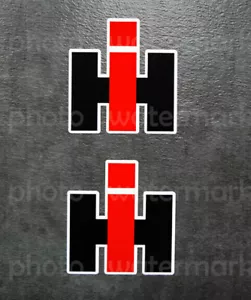 2pc IH INTERNATIONAL HARVESTER sticker decal Tractor Truck Farm Window Pick Size - Bild 1 von 1