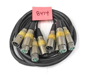 Quality 6 Foot 2 In/2 Out Balanced XLR Male/Female Patch / Extension Snake. CG - Picture 1 of 1