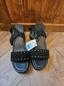 Sandalias de tacón M&S negras talla 5 #D2 - Imagen 1 de 5
