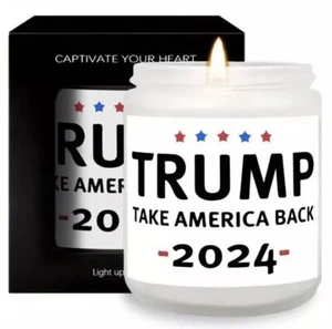 Trump Candle- Lavender- Trump Take America Back Maga President USA - Picture 1 of 3