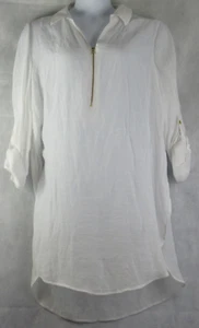 Mlle Gabrielle Women's Plus Size Swim Cover Up, White, 2X - Picture 1 of 4