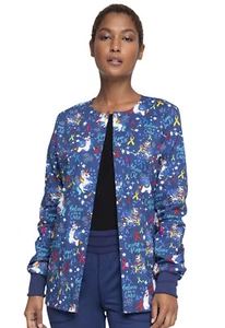 Magical Care Cherokee Scrubs Dental Snap Front Warm Up Jacket CK301 MLCR - Picture 1 of 6