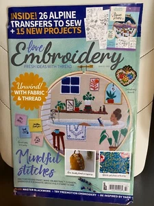 Love Embroidery Magazine Issue 23 2022 Mindful Stitches 26 Alpine Scenes SEALED - Picture 1 of 2