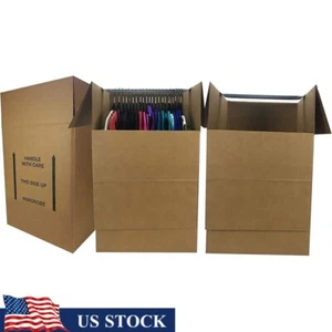 Large Wardrobe Moving Boxes Bundle Heavy Duty Closet Packing Storage Solutions - Picture 1 of 7