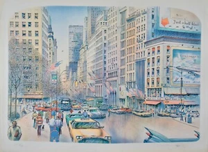 Rolf RAFFLEWSKI - Estampe Originale - Lithographie - New York 1 - Picture 1 of 3