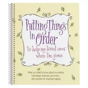 End Of Life Planner Putting Things In Order to Help Loved When I'm Gone Workbook - Picture 1 of 9