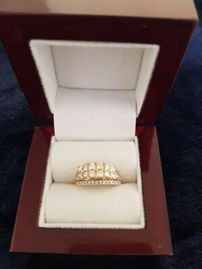 Certified Natural Yellow & White Diamond Ring in 14K Yellow Gold, SIze N,unworn. - Picture 1 of 7