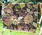 26 inch Square Woven Silk Floral Upholstery Fabric Scrap Yardage for Crafts