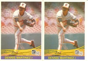 2 CARD 1984 DONRUSS DENNIS MARTINEZ BASEBALL CARD LOT #633 - Picture 1 of 1