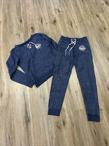 Justice Active 2-piece Girl’s Blue Fleece Athlete Sports Set Size 14 - Picture 1 of 4