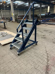 Fahrbare Industrie Werkstadtleiter Podestleiter 900mm einseitig - Bild 1 von 5