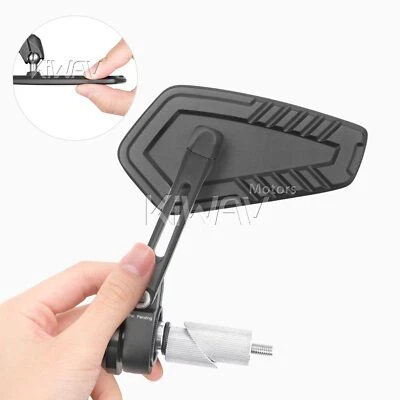 Espejos retrovisores de extremo de barra Slim BLADE negros para Harley '96-'17 Dyna (excepto FXDLS) Foto 1 de 4