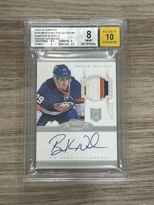 Panini Dominion 2013-14 RPA en tarjeta automática radiocontrol Brock Nelson plateado/199 BGS 8 - Imagen 1 de 2