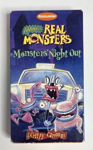 AAAHH Real Monsters - Monsters Night Out VHS 1995 90s Nickelodeon Tested Rare - Foto 1 di 3
