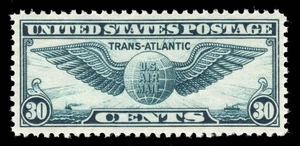 MOMEN: US STAMPS #C24 AIRMAIL MINT OG NH XF JUMBO FRESH LOT #95389* - Picture 1 of 2