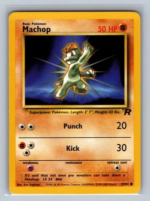 Machop - 59/82 Common Team Rocket - LP - NM Pokemon TCG - Image 1 of 2