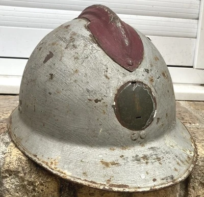 Casque Adrian M1926-Reutilisé Pompiers - Photo 1/4