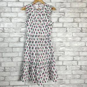 Vestido J.CREW FACTORY NUEVO CON ETIQUETAS 100 % Algodón Mini Mangas Volantes Flor talla 2 CA214 - Imagen 1 de 7