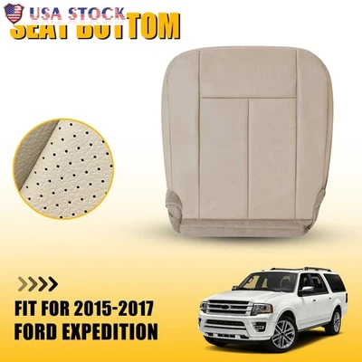Fit For 2015-2017 Ford Expedition Left Driver Bottom Leather Seat Cover Dune Tan - Image 1 of 4