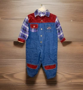 Mono de Colección Bebé Beluga Bebé Niños 24 Meses Denim Pana Otoño Retro Años 80 90 - Imagen 1 de 9