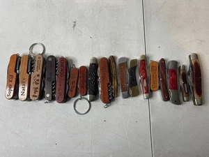 KONVOLUT A (18) VERSCHIEDENE HOLZ KLAPPTASCHENMESSER - Bild 1 von 7