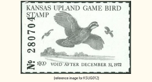 HALFPRICEHUNT Kansas Upland Bird 1972 $1.00 - Image 1 of 1
