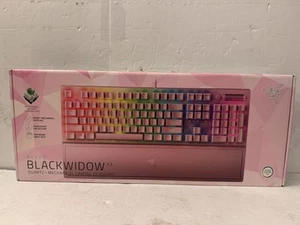 Razer Quartz BlackWidow V3 Wired Gaming Green Switch Keyboard (New & Ships Fast) - Afbeelding 1 van 9
