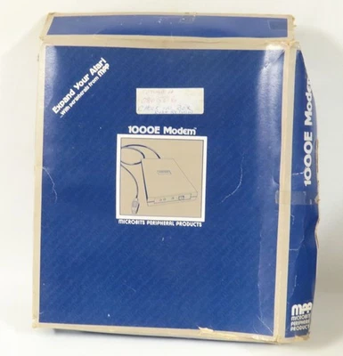 Atari 1000E Modem Microbits Peripheral Products 1984 Untested  - Image 1 of 4