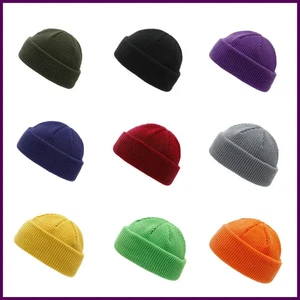 Berretti Invernali Tinta Unita Maglia Uomo Donna Tieni Caldo Skullies Berretti Multicolore - Foto 1 di 35