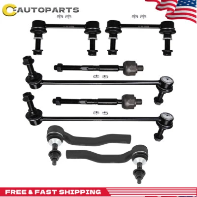 8x Front Tie Rod Ends Sway Bars For 2013-2018 FORD FUSION EDGE LINCOLN MKX MKZ - Image 1 of 4