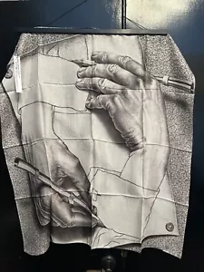 M.C. Escher Scarf- “Drawing Hands” New W Tag Art Scarf From MFAH Exhibit 2022 - Picture 1 of 8