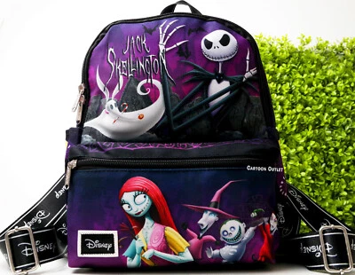 Mini Cartera Mochila Parque Disney 13" Jack Skellington Dama Bolso Oogie Sally Zero Foto 1 de 4
