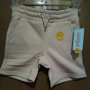 Cat & Jack Girls Pull On Drawstring Knit Shorts S (6/7) Blush Pink New - Picture 1 of 3