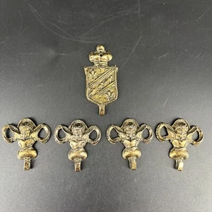 Juego de 4 mini ganchos miniatura ángel metal color latón vintage + otros - Imagen 1 de 13