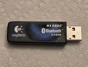 LOGITECH MX 5500 WIRELESS KEYBOARD C-UV35 USB BLUETOOTH RECEIVER DONGLE - Picture 1 of 5