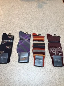 MENS Socks CREMIEUX DIFFERENT PATTERNS ITALIAN YARN MADE IN ITALY LG  NEW - Picture 1 of 2