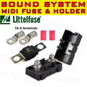 40A KITS DE TERMINALES DE SOPORTE DE FUSIBLE DE PERNO MIDI PARA BATERÍA DUAL MEGA SISTEMA DE SONIDO - Imagen 1 de 4