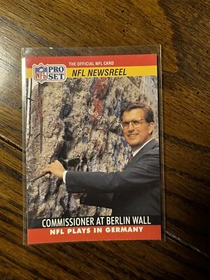 1990 Pro Set PAUL TAGLIABUE Commissioner at the Berlin Wall #785 MISPRINT ERROR - Image 1 of 2