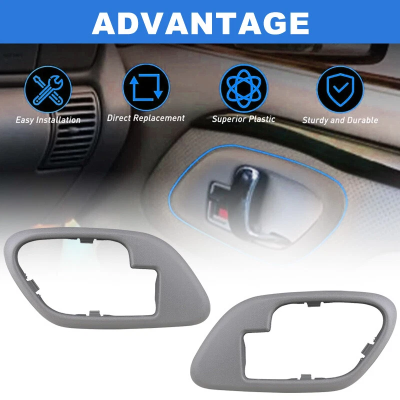 Bisel de manija de puerta interior gris delantero derecho y derecho para Chevrolet C1500 C2500 1995-1999 Foto 1 de 4
