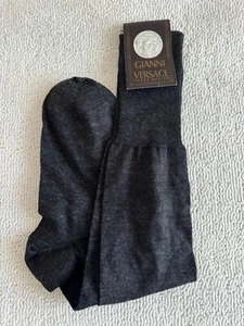 Calzini lunghi Gianni Versace Uomo 43-46 Grigio Lana NUOVO con cartellino - Imagen 1 de 3