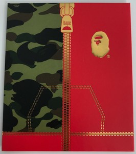 bape shark moletom com capuz red camo full zip