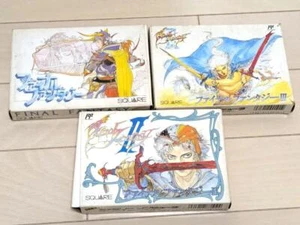 Final Fantasy I II III Set Famicom Box Manual Included Square Retro NTSC-J - Picture 1 of 14