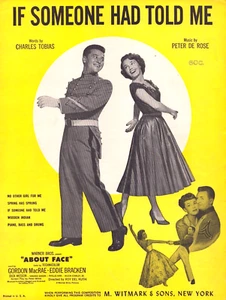 1952 If Someone Had Told Me Partiture Pianoforte Chitarra Voce G MacRae Phyllis Kirk - Foto 1 di 3