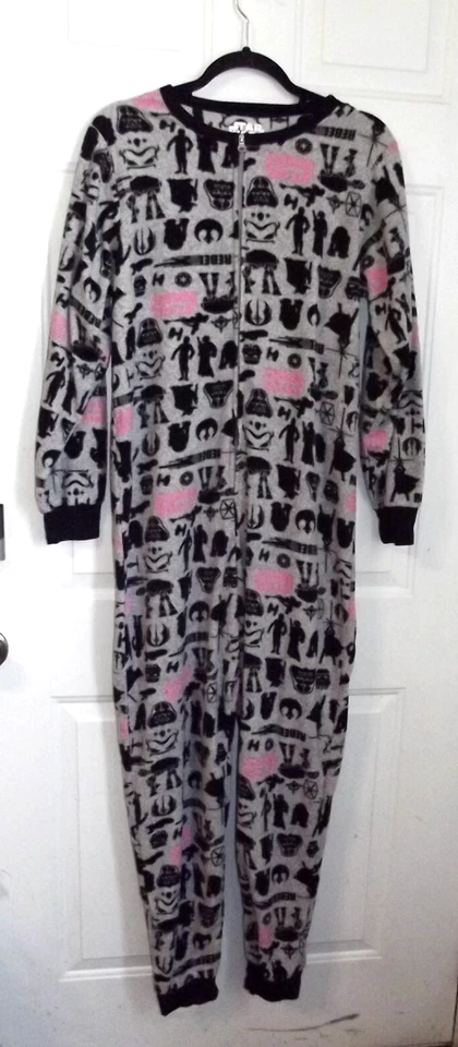 Pijama de una pieza Star Wars Rebel Alliance gris rosa polar adulto talla S/M B142 Foto 1 de 1