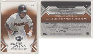 2012 Topps Triple Threads Amber /125 Tony Gwynn #41 HOF