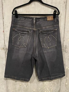 Vintage Y2K Flypaper Baggy JNCO Style Wide Leg Denim Jean Shorts Mens 34 - Picture 1 of 11