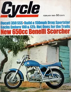 Cycle Magazine Feb 1969 - Benelli 650 Motorcycle - Imagen 1 de 1