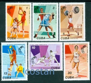 1978 Sports,Fencing,Basketball,volleyball,boxing,weight lift,Caribbean,2309,MNH - Picture 1 of 1